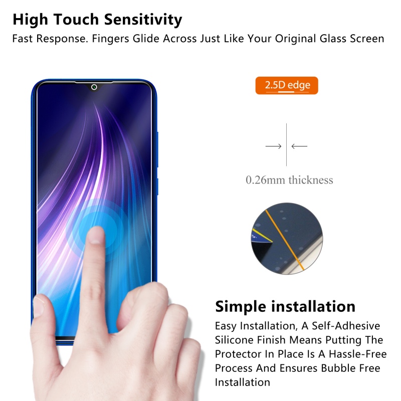 Bakeey-3pcs-9H-Anti-explosion-Anti-scratch-Tempered-Glass-Screen-Protector-for-Xiaomi-Redmi-Note-8-2-1571395-7